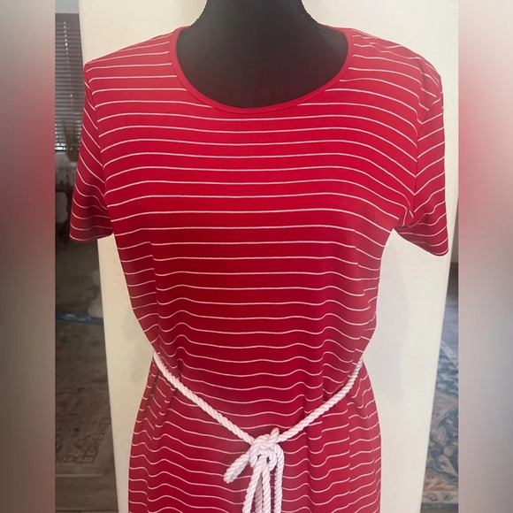 JG Hook size Small red striped nautical maxi dress - Picture 2 of 8